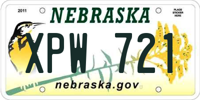 NE license plate XPW721