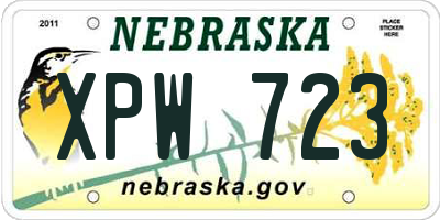 NE license plate XPW723