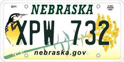 NE license plate XPW732