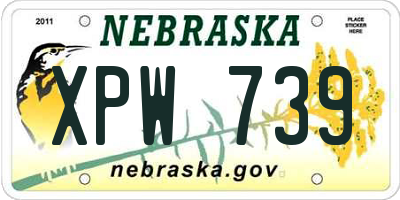 NE license plate XPW739