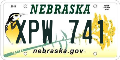 NE license plate XPW741