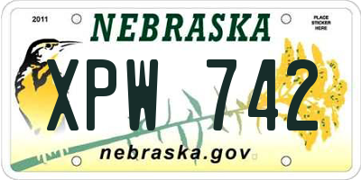 NE license plate XPW742