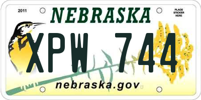 NE license plate XPW744