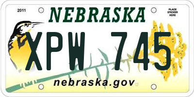 NE license plate XPW745