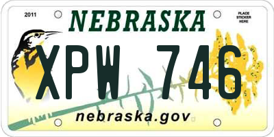 NE license plate XPW746