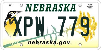 NE license plate XPW779