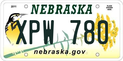 NE license plate XPW780