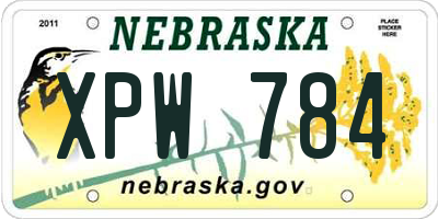 NE license plate XPW784