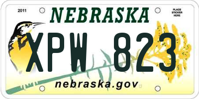 NE license plate XPW823
