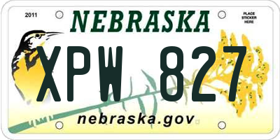 NE license plate XPW827