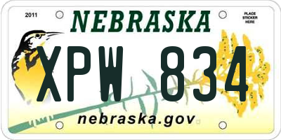 NE license plate XPW834