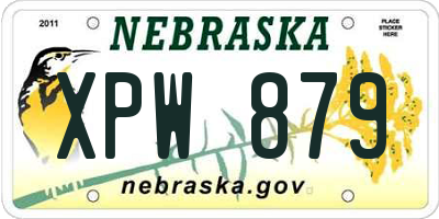 NE license plate XPW879