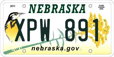NE license plate XPW891