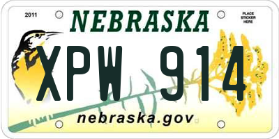 NE license plate XPW914