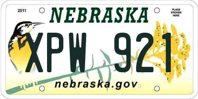 NE license plate XPW921