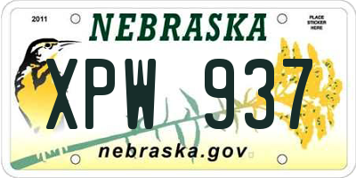NE license plate XPW937
