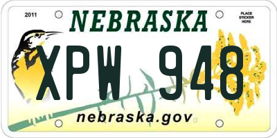 NE license plate XPW948