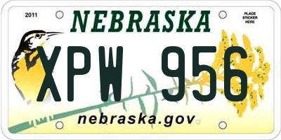 NE license plate XPW956