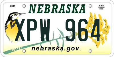 NE license plate XPW964