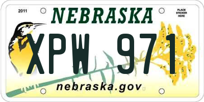 NE license plate XPW971