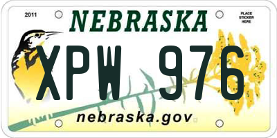 NE license plate XPW976