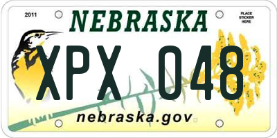 NE license plate XPX048