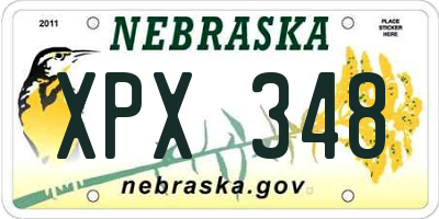 NE license plate XPX348