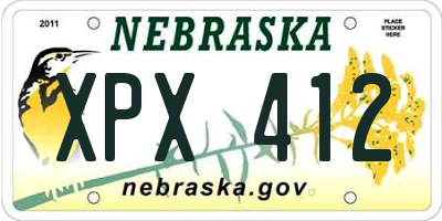 NE license plate XPX412