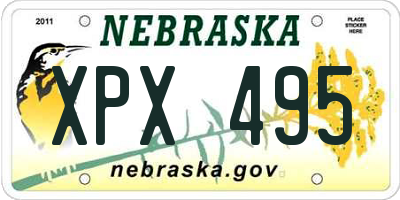 NE license plate XPX495