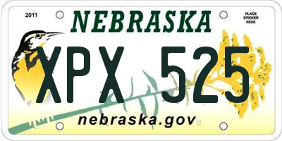 NE license plate XPX525