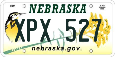 NE license plate XPX527