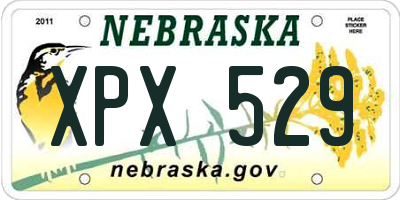 NE license plate XPX529