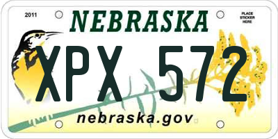 NE license plate XPX572