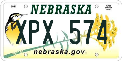 NE license plate XPX574
