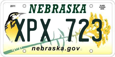 NE license plate XPX723