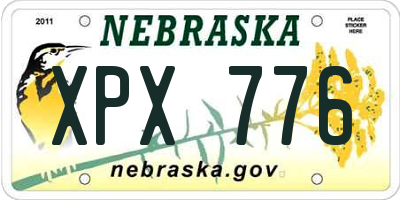 NE license plate XPX776