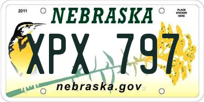 NE license plate XPX797