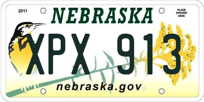 NE license plate XPX913