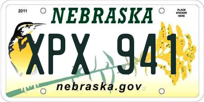 NE license plate XPX941