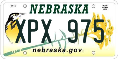 NE license plate XPX975