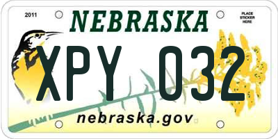 NE license plate XPY032