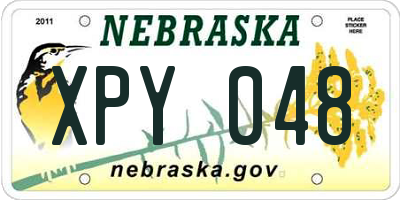 NE license plate XPY048
