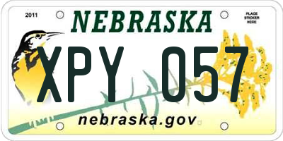NE license plate XPY057