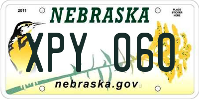 NE license plate XPY060