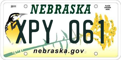 NE license plate XPY061