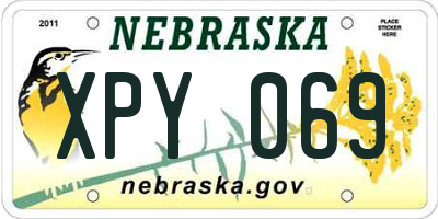 NE license plate XPY069