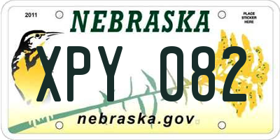 NE license plate XPY082