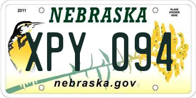 NE license plate XPY094