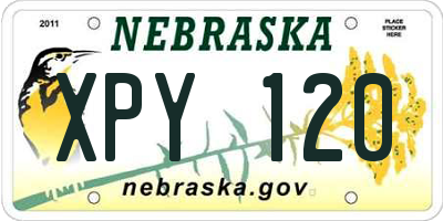 NE license plate XPY120