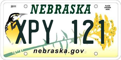 NE license plate XPY121